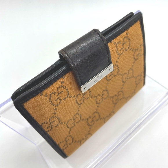 Gucci Jacquard Guccissima and Leather Compact Wallet - Picture 5 of 13